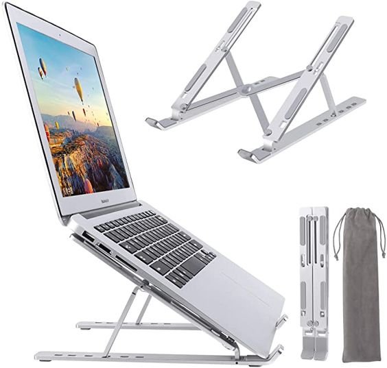 Foldable Metallic Laptop Stand